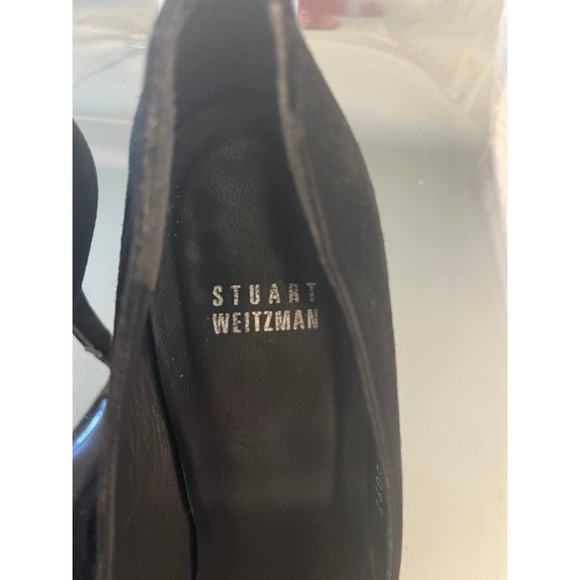 Stuart Weitzman Classic Platform Black Suede Pumps Heels Shoes. EUC. Size 8 - Picture 4 of 6
